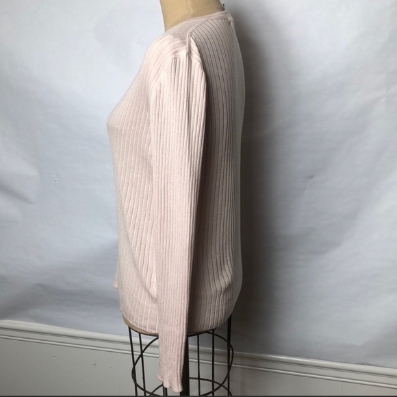 Banana Republic Rose Pink Silk Ribbed Cardigan - Picture 7 of 8